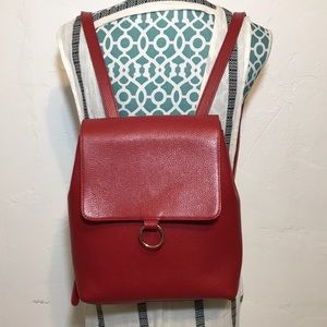 Lulu‘s Red Structured Chic Incantation Red Leather Backpack Bag Purse